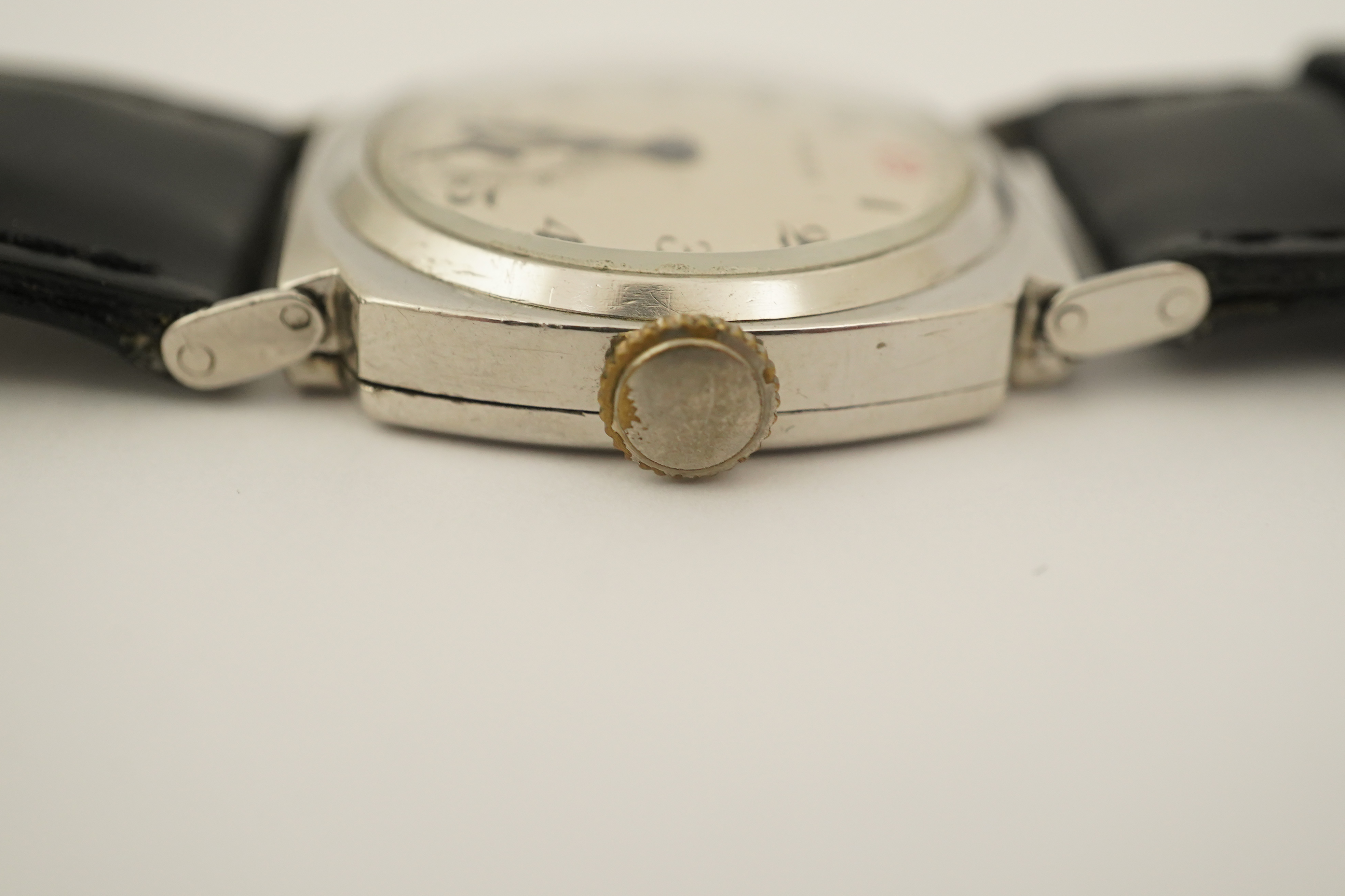 A gentleman's rare 1940's? platinum Rolex manual wind wrist watch